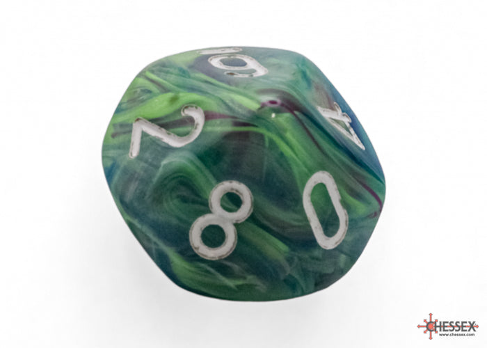 Chessex - 22546 Festive Mega-hedral Waterlily/white 7-Die set