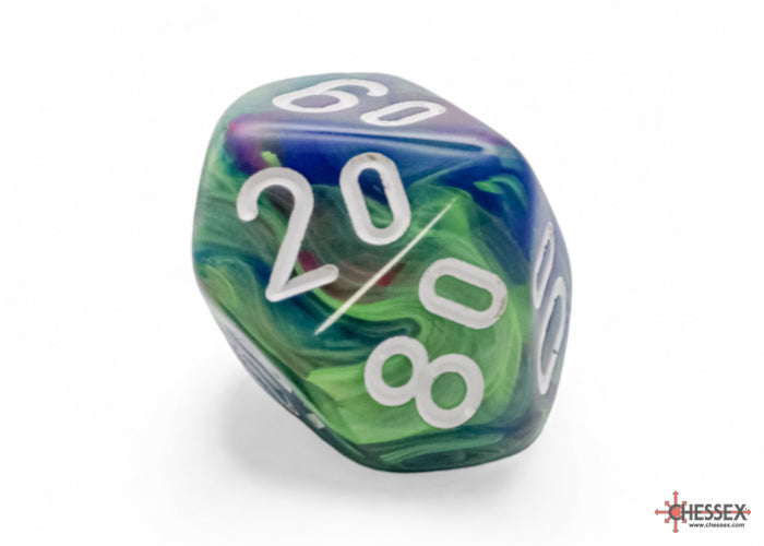 Chessex - 22546 Festive Mega-hedral Waterlily/white 7-Die set