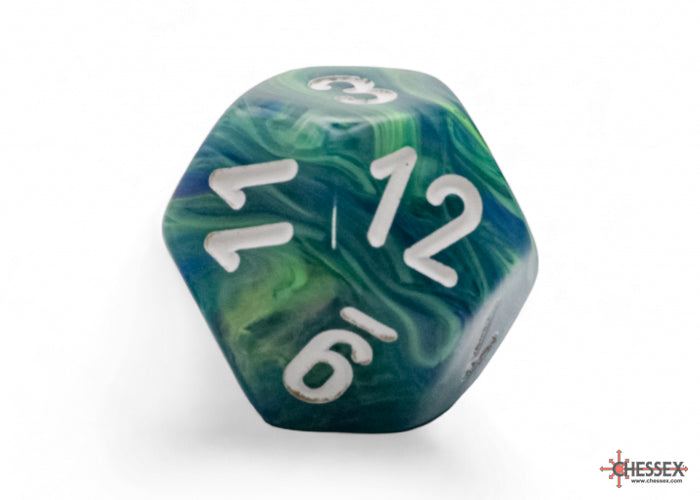 Chessex - 22546 Festive Mega-hedral Waterlily/white 7-Die set