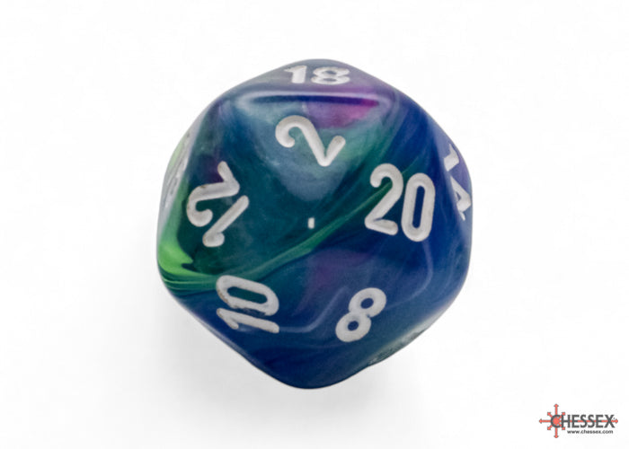 Chessex - 22546 Festive Mega-hedral Waterlily/white 7-Die set
