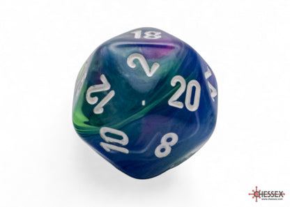 Chessex - 22546 Festive Mega-hedral Waterlily/white 7-Die set