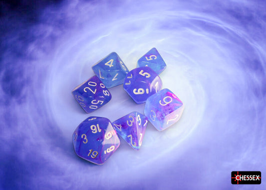 Chessex - 27567 Nebula Luminary Aura w/White Numbers