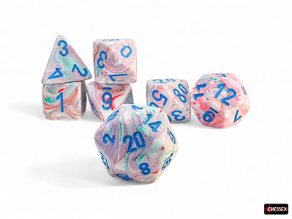 Chessex - 22544 Festive Mega-hedral Pop Art/blue 7-Die Set