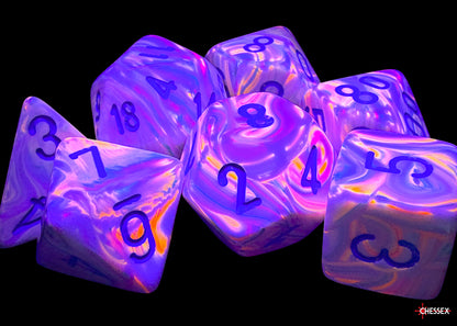Chessex - 22544 Festive Mega-hedral Pop Art/blue 7-Die Set