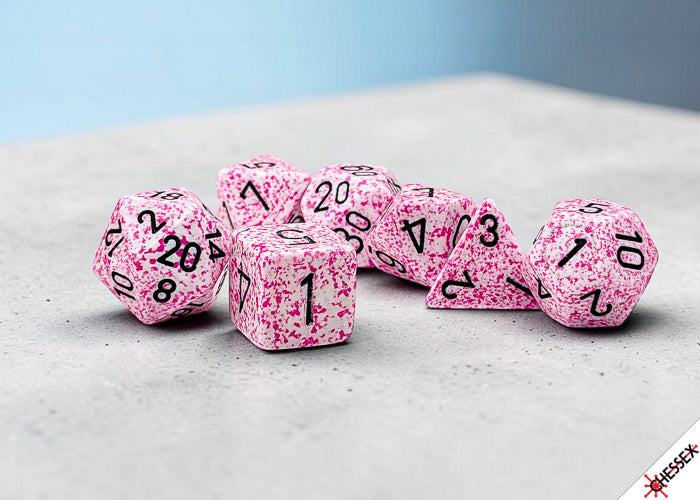 Chessex - 25354 Speckled Pink Polyhedral 7-Dice Set