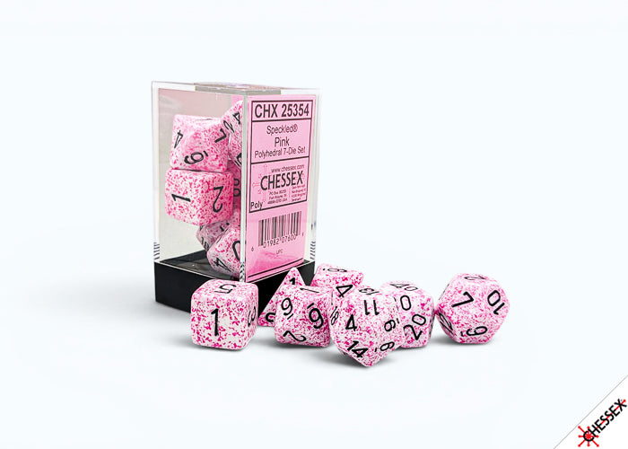 Chessex - 25354 Speckled Pink Polyhedral 7-Dice Set