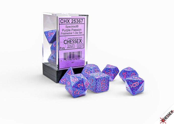 Chessex - 25367 Speckled Purple Passion Polyhedral 7-Dice Set