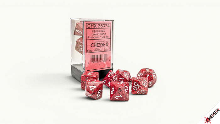 Chessex - 25374 Speckled Lava Stone Polyhedral 7-Dice Set