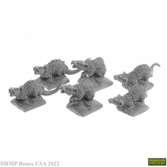 Reaper 07031 Giant Tomb Rats (6)
