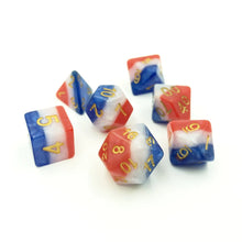 TwoFaad - 1776 Red, White & Blue Dice w/Gold Numbers