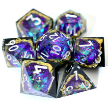 TwoFaad - Purple Geode 7- Piece Sharp Edge Dice Set