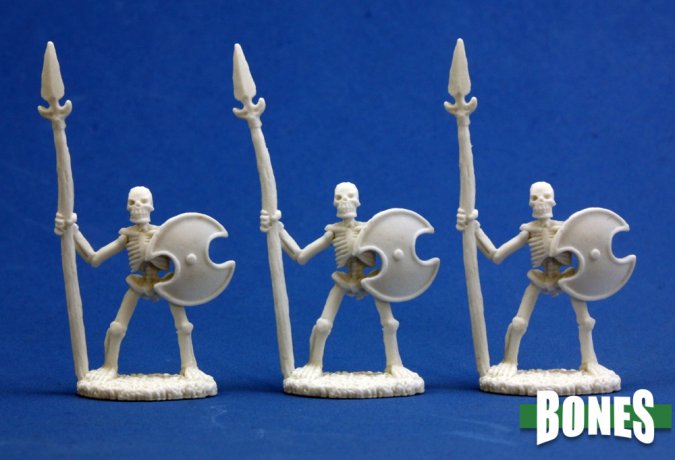 Reaper 77001 Skeletal Spearmen (3)