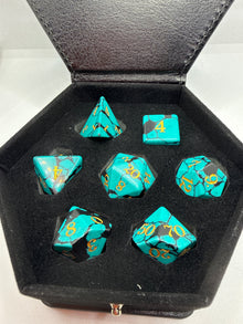 TwoFaad - Black-Blue Turquoise Semi-Precious Gemstone