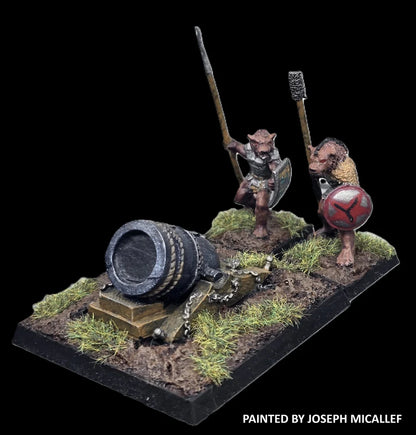 Ral Partha 98-9185: Gnoll Mortar and Crew [1]