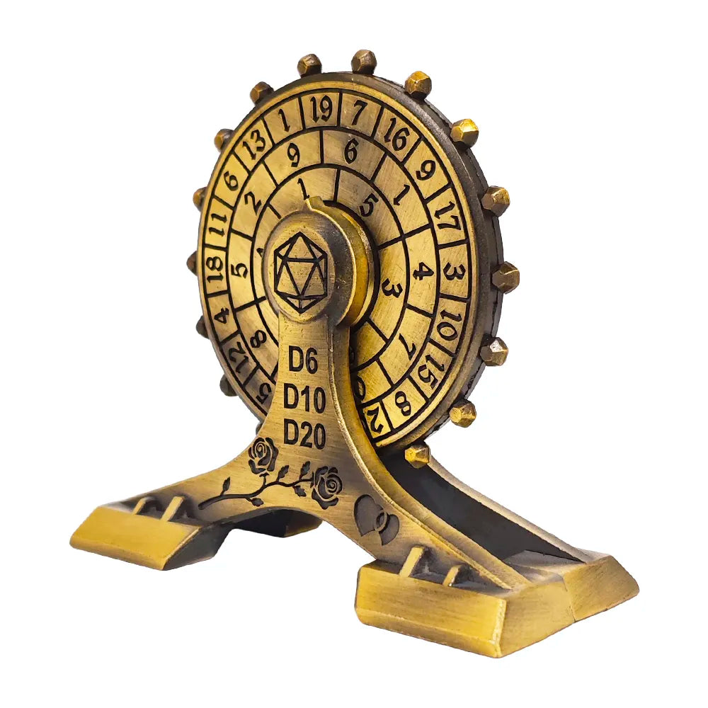 TwoFaad - Gold Ferris Wheel Metal Dice