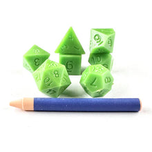 Black Oak Workshop - Black Death - Advanced Dice & Crayon Polyhedral Dice Set (green)
