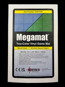 Chessex - 97465 Megamat® 1" Reversible Blue-Green Squares