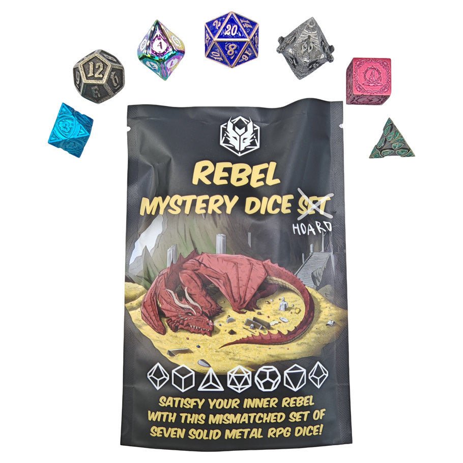 Rebel Mystery Dice Hoard 7-Set Mystery Non-Matching Solid Metal
