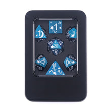 TwoFaad - Comet - Blue Galaxy Metal 7- Piece Dice Set