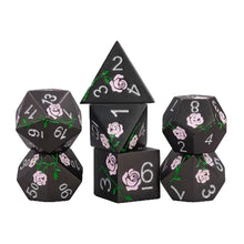 Pink Rose Metal Dice