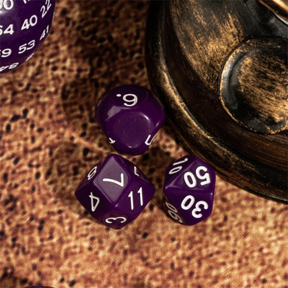 TwoFaad - 15 Piece Set - Purple Dice w/ White Numbers