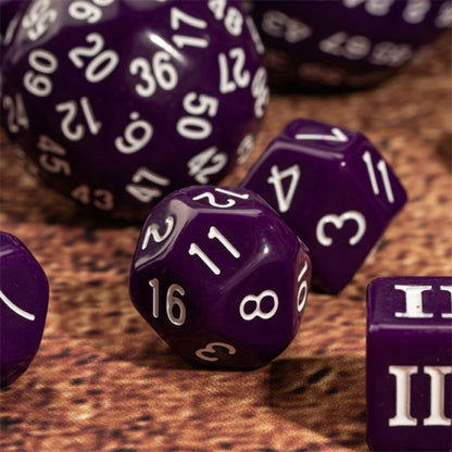TwoFaad - 15 Piece Set - Purple Dice w/ White Numbers