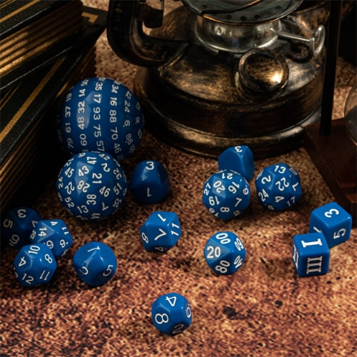 TwoFaad - 15 Piece Set - Blue Dice w/ White Numbers