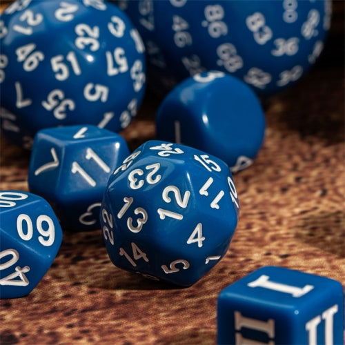 TwoFaad - 15 Piece Set - Blue Dice w/ White Numbers