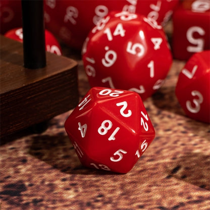 TwoFaad - 15 Piece Set - Red Dice w/ White Numbers