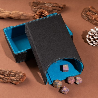 Blue Leather Dice Tray & Tower Combo