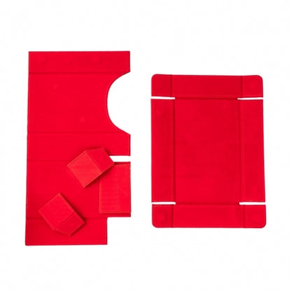 Red Leather Dice Tray & Tower Combo