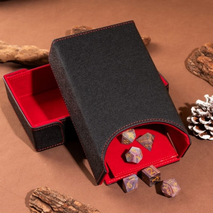 Red Leather Dice Tray & Tower Combo