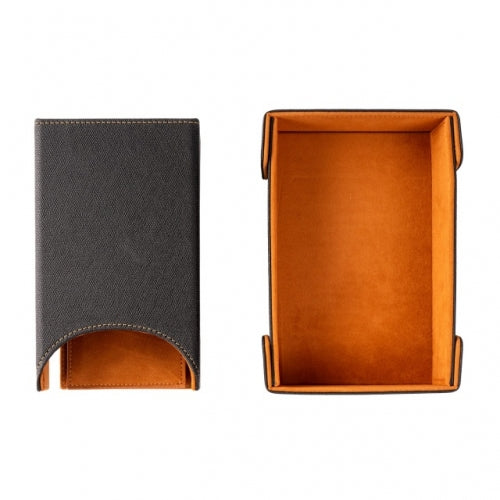 Brown Leather Dice Tray & Tower Combo