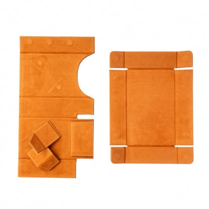 Brown Leather Dice Tray & Tower Combo