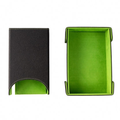 Green Leather Dice Tray & Tower Combo