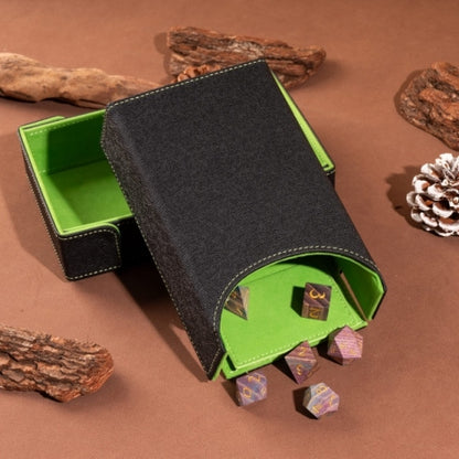 Green Leather Dice Tray & Tower Combo