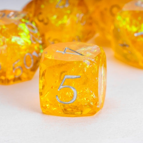 TwoFaad - Calcatrine Yellow Multifaceted Sharp Edge Dice