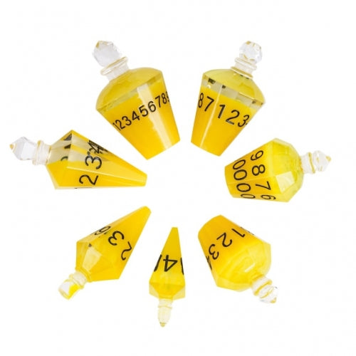 TwoFaad - Speed Potion Bottle Yellow 7- Piece Dice Set