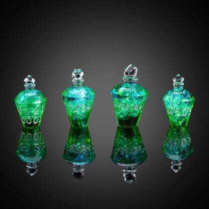 TwoFaad - Wildfire Potion Bottle Green 7- Piece Dice Set