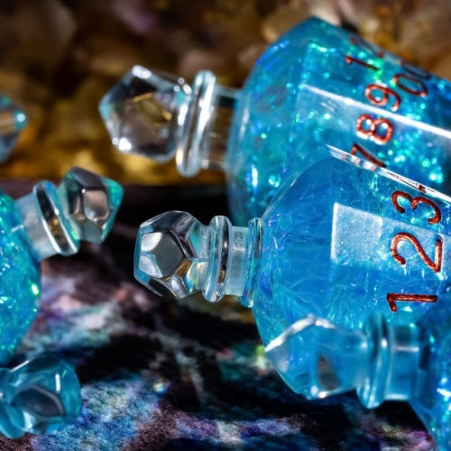 TwoFaad - Mana Potion Bottle Blue 7- Piece Dice Set