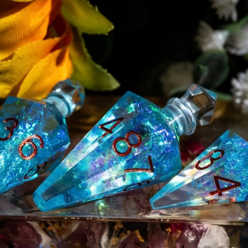 TwoFaad - Mana Potion Bottle Blue 7- Piece Dice Set