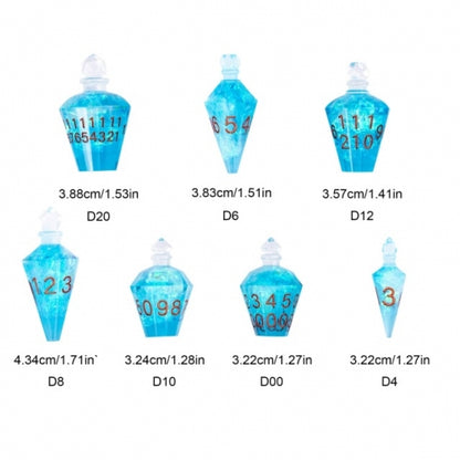 TwoFaad - Mana Potion Bottle Blue 7- Piece Dice Set