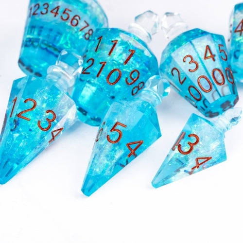 TwoFaad - Mana Potion Bottle Blue 7- Piece Dice Set