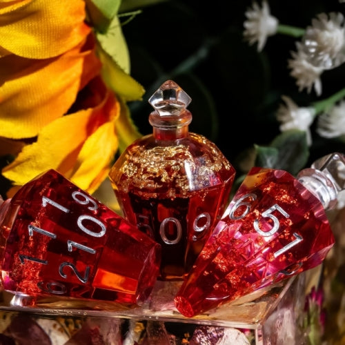 TwoFaad - Healing Potion Bottle Red 7- Piece Dice Set
