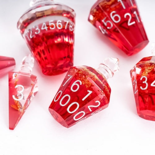 TwoFaad - Healing Potion Bottle Red 7- Piece Dice Set