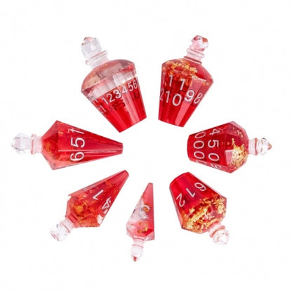 TwoFaad - Healing Potion Bottle Red 7- Piece Dice Set