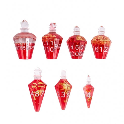 TwoFaad - Healing Potion Bottle Red 7- Piece Dice Set
