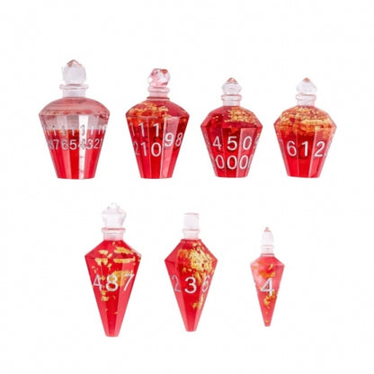TwoFaad - Healing Potion Bottle Red 7- Piece Dice Set