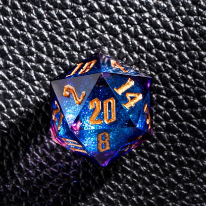 TwoFaad - Froamyss Purple & Blue Liquid Core 7- Piece Dice Set