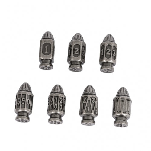 TwoFaad - Silver Metal Bullet 7- Piece Dice w/ Clip Case